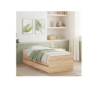 Bedframe met lades sonoma eikenkleurig 90x200 cm3207345