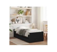 Bedframe met lades zwart 90x200 cm3207344