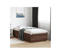 Cadre de Lit avec Lumières LED Double Adulte Chêne Sonoma 160x200 cm vidaXL