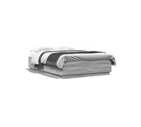 Vidaxl Cadre De Lit Avec Lumières Led Sonoma Gris 160x200 Cm Gris