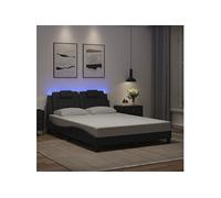 vidaXL Bedframe met LED-verlichting kunstleer grijs 120x200 cm3214011 Gris G