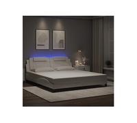vidaXL Cadre de lit Viana avec LED sans matelas blanc 180x200 cm 3214037