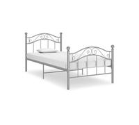 Bedframe metaal grijs 100x200 cm324993