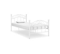 Bedframe metaal wit 100x200 cm324992