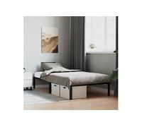 Bedframe metaal zwart 100x200 cm373650