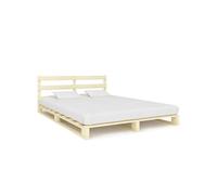 vidaXL Cadre de lit palette en pin massif 160 x 200 cm