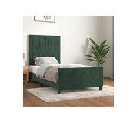 Bedframe zonder matras 100x200 cm fluweel donkergroen3125864