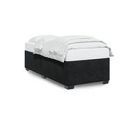 vidaXL Cadre de lit rembourré sans matelas 100x200 cm Velours Noir