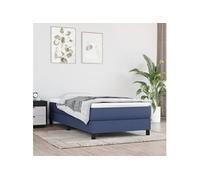 Vidaxl Cadre De Lit Bleu 100 X 200 Cm Tissu Bleu