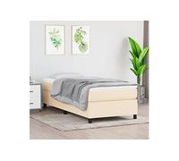 Sommier à Lattes de Lit Rembourré Adulte Chambre Intérieur Maison Tissu vidaXL