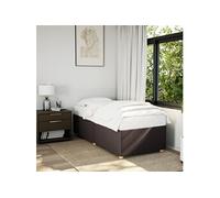 vidaXL Cadre de lit Marron foncé 100x200 cm Tissu