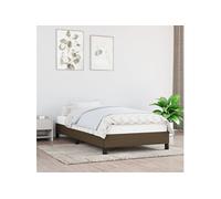Vidaxl Cadre De Lit Marron Foncé 100x200 Cm Tissu Marron