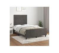 Bedframe zonder matras 120x200 cm fluweel donkergrijs3125868