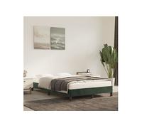Cadre de Lit Bleu Foncé 120x200 cm Velours Rembourré Double Sommier vidaXL