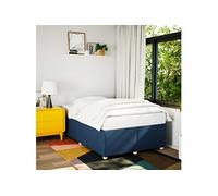 vidaXL Cadre de lit sans matelas bleu 120x200 cm tissu