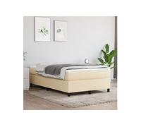 Vidaxl Cadre De Lit Crème 120 X 200 Cm Tissu