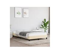 Vidaxl Cadre De Lit Crème 120 X 200 Cm Tissu