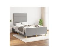 Bedframe zonder matras 120x200 cm stof lichtgrijs3125122