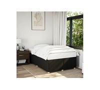 vidaXL Cadre de lit sans matelas Tissu noir 120x200 cm