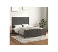 Bedframe zonder matras 140x200 cm fluweel donkergrijs3125758