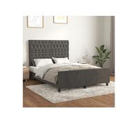 Bedframe zonder matras 140x200 cm fluweel donkergrijs3125941