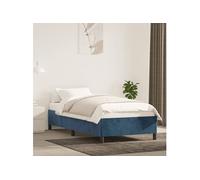 Cadre de Lit Vert Foncé 80x200 cm Velours Rembourré Simple Sommier vidaXL