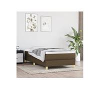 Bedframe zonder matras 80x200 cm stof donkerbruin3120569