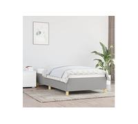Cadre de Lit Gris Foncé 180 x 200 cm Tissu Rembourré Double Sommier vidaXL