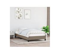 Vidaxl Cadre De Lit Taupe 90x190 Cm Tissu Gris