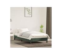 Bedframe zonder matras 90x200 cm fluweel donkergroen346955
