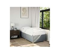 vidaXL Cadre de lit sans Matelas Gris Clair 90x200 cm Tissu