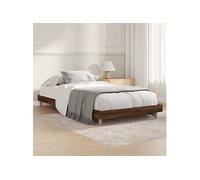 Bedframe zonder matras bewerkt hout bruin eikenkleur 100x200 cm832060