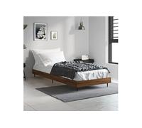Bedframe zonder matras bewerkt hout bruin eikenkleur 75x190 cm832316