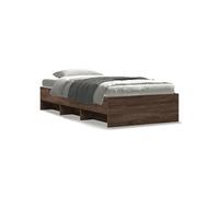 vidaXL Cadre de lit sans matelas 90x200 cm bois d'ingénierie chêne marron