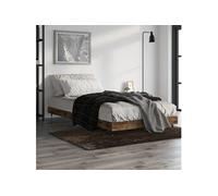 Cadre de Lit sans Matelas Double Adulte Chambre Chêne Marron 160x200 cm vidaXL