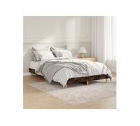 Bedframe zonder matras hout gerookt eikenkleurig 120x190 cm832090