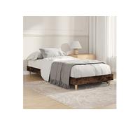 Cadre de Lit sans Matelas Double Adulte Chambre Chêne Marron 160x200 cm vidaXL