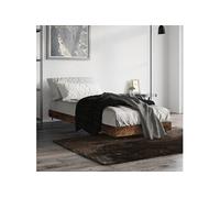Bedframe zonder matras hout gerookt eikenkleurig 75x190 cm832210