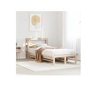 Cadre de Lit sans Matelas Adulte Meuble Chambre Bois Massif de de Pin vidaXL