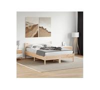Vidaxl Cadre De Lit Sans Matelas 120x190 Cm Bois De Pin Massif Marron