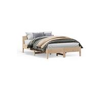 vidaXL Cadre de lit avec tête de lit 120x200 cm bois de pin massif 842598