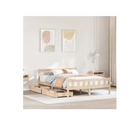 Bedframe zonder matras massief grenenhout 160x200 cm3301583
