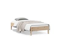 Cadre de Lit, Sommier à Lattes sur Pieds, Lit Simple d'Intérieur, Lit Adulte, Meuble de Chambre à Coucher, Moderne, 90x200 cm Bois de Pin Massif
