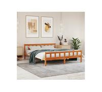 vidaXL Bedframe zonder matras massief grenenhout wasbruin 160x200 cm844399 Marron G