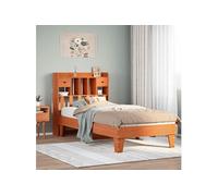 Bedframe zonder matras massief grenenhout wasbruin 75x190 cm3308869