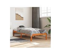 Bedframe zonder matras massief grenenhout wasbruin 75x190 cm844833