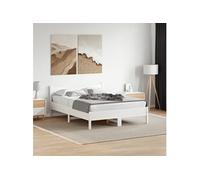 vidaXL Cadre de lit sans matelas 120x190 cm blanc en pin massif