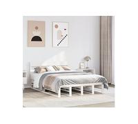 Cadre de Lit et Tête de Lit Adulte Meuble Chambre Intérieur Bois de Pin vidaXL