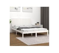 Bedframe zonder matras massief grenenhout wit 200x200 cm3104434