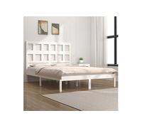 Bedframe zonder matras massief grenenhout wit 200x200 cm3104499